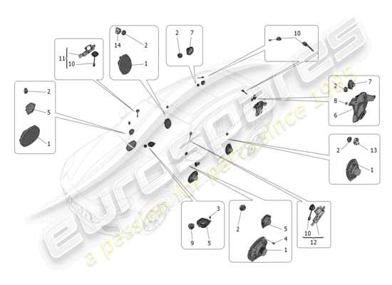 a part diagram from the Maserati Grecale parts catalogue