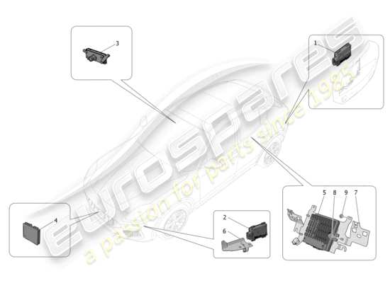 a part diagram from the Maserati Grecale parts catalogue