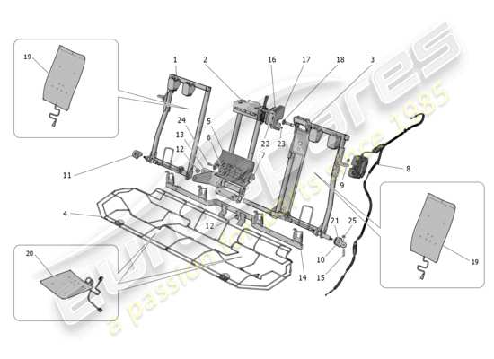 a part diagram from the Maserati Grecale parts catalogue