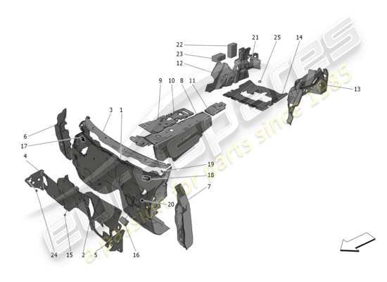 a part diagram from the Maserati Grecale parts catalogue