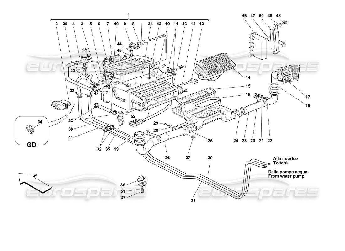 Part diagram containing part number 63307200