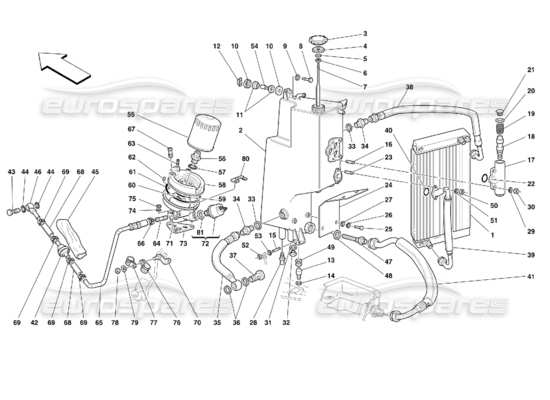 a part diagram from the Ferrari 355 parts catalogue