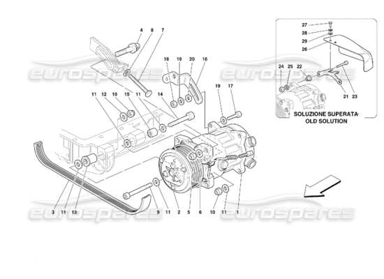 a part diagram from the Ferrari 355 parts catalogue