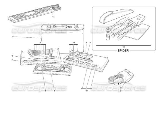 a part diagram from the Ferrari 355 parts catalogue