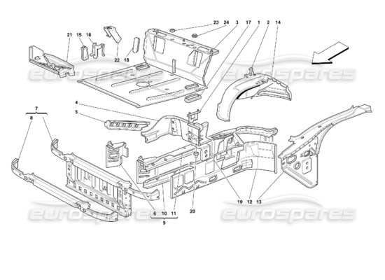 a part diagram from the Ferrari 355 parts catalogue