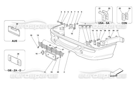 a part diagram from the Ferrari 355 parts catalogue