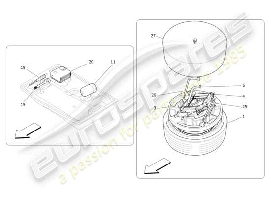 a part diagram from the Maserati Levante parts catalogue