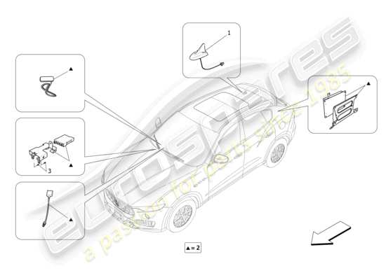 a part diagram from the Maserati Levante parts catalogue