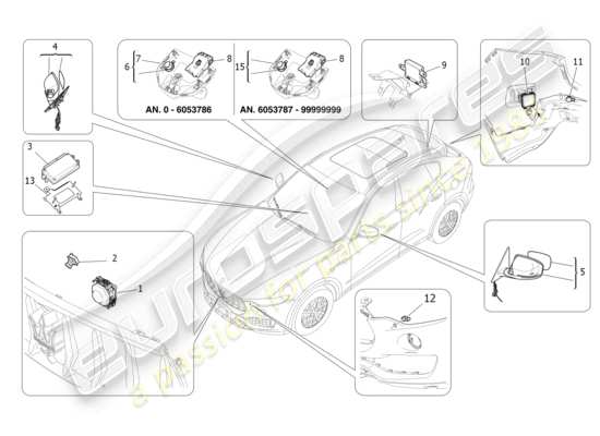 a part diagram from the Maserati Levante parts catalogue