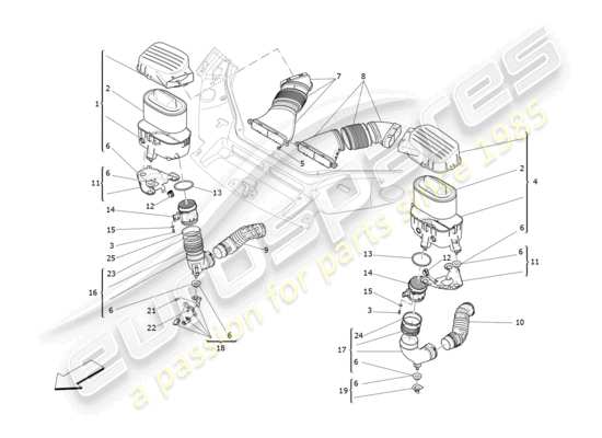 a part diagram from the Maserati Levante parts catalogue