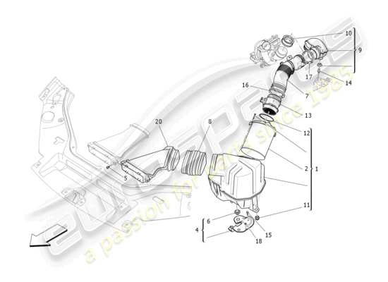 a part diagram from the Maserati Levante parts catalogue