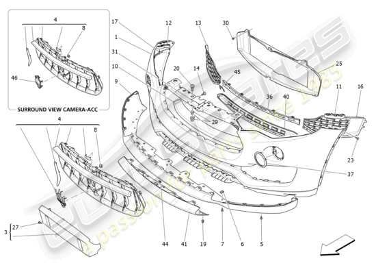 a part diagram from the Maserati Levante parts catalogue