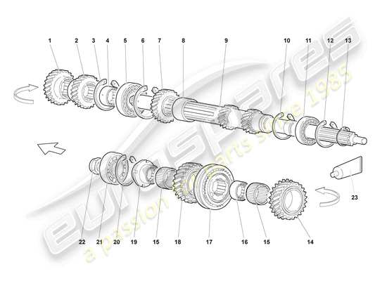 a part diagram from the Lamborghini LP640 Coupe (2009) parts catalogue