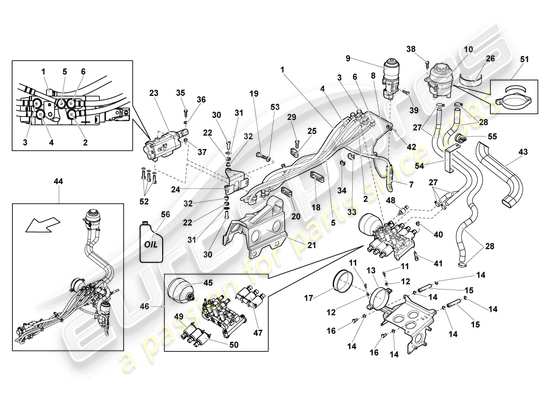 a part diagram from the Lamborghini LP640 Coupe (2009) parts catalogue