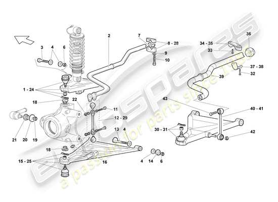 a part diagram from the Lamborghini Murcielago parts catalogue