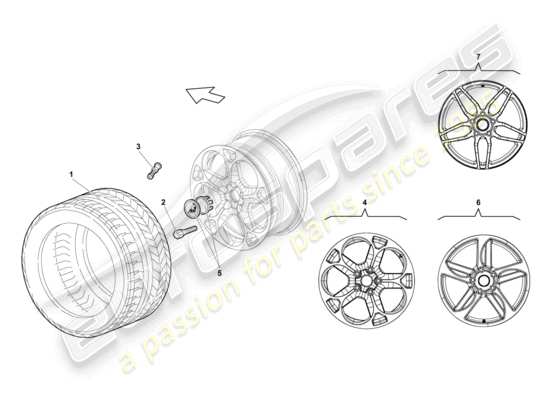 a part diagram from the Lamborghini LP640 Coupe (2009) parts catalogue