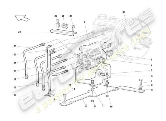 a part diagram from the Lamborghini LP640 Coupe (2009) parts catalogue