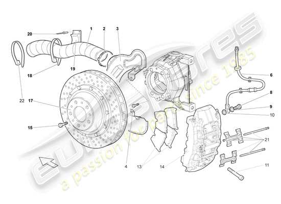 a part diagram from the Lamborghini LP640 Coupe (2009) parts catalogue