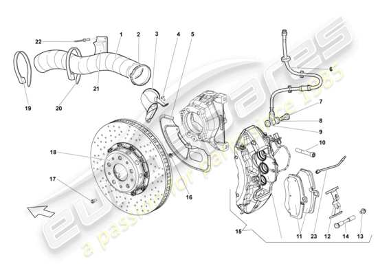 a part diagram from the Lamborghini LP640 Coupe (2009) parts catalogue