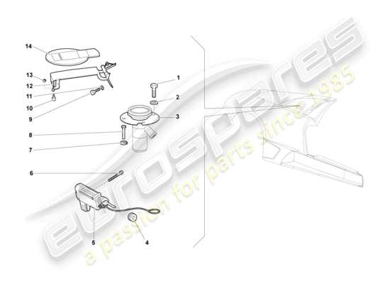 a part diagram from the Lamborghini LP640 Coupe (2009) parts catalogue