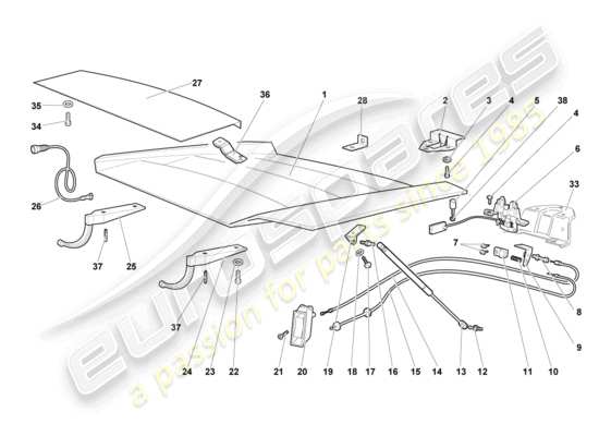 a part diagram from the Lamborghini LP640 Coupe (2009) parts catalogue