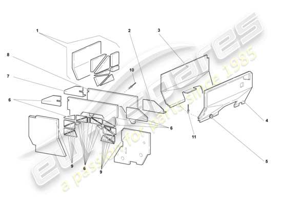 a part diagram from the Lamborghini Murcielago parts catalogue