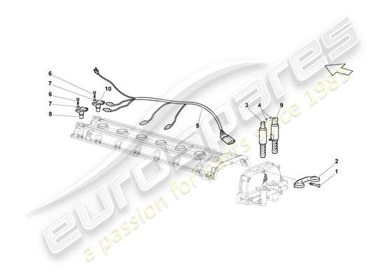 a part diagram from the Lamborghini LP640 Coupe (2010) parts catalogue