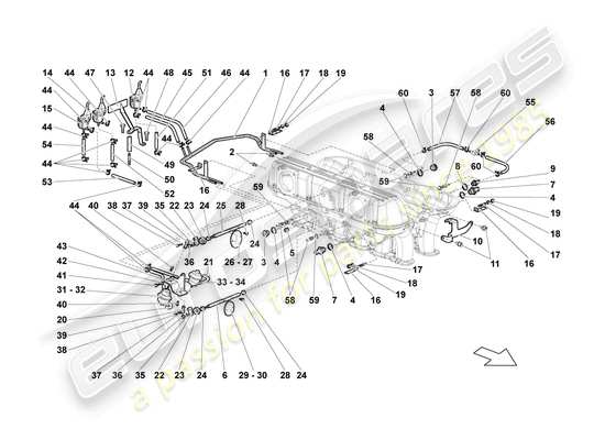 a part diagram from the Lamborghini LP640 Coupe (2010) parts catalogue