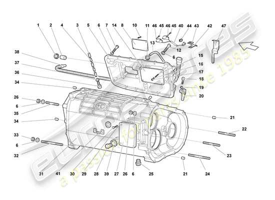 a part diagram from the Lamborghini LP640 Coupe (2010) parts catalogue