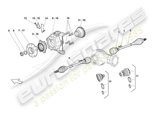 a part diagram from the Lamborghini LP640 Coupe (2010) parts catalogue