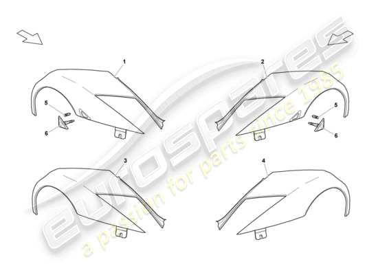 a part diagram from the Lamborghini Murcielago parts catalogue