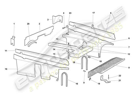 a part diagram from the Lamborghini LP640 Coupe (2010) parts catalogue