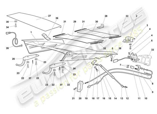 a part diagram from the Lamborghini LP640 Coupe (2010) parts catalogue