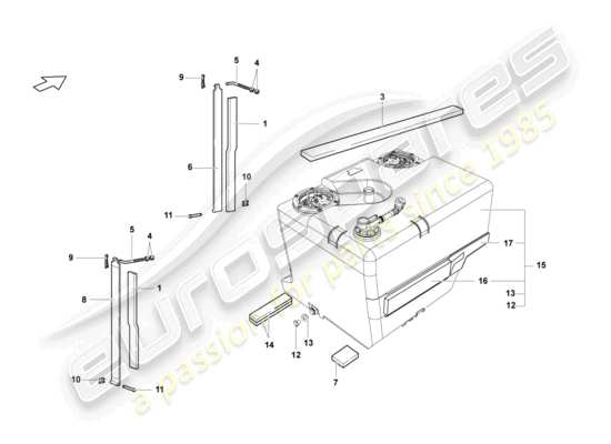 a part diagram from the Lamborghini LP640 Roadster (2007) parts catalogue