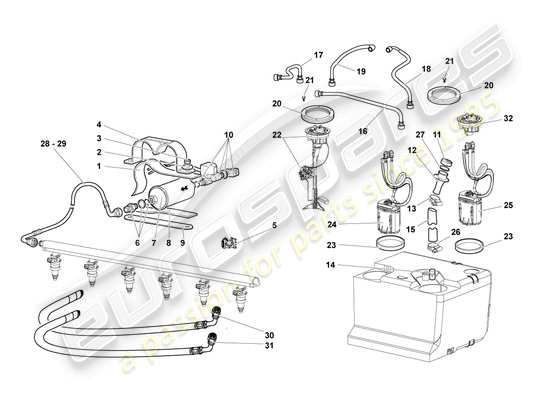 a part diagram from the Lamborghini LP640 Roadster (2007) parts catalogue