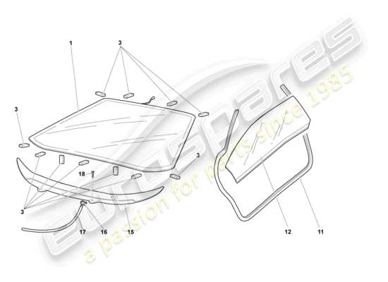 a part diagram from the Lamborghini LP640 Roadster (2007) parts catalogue