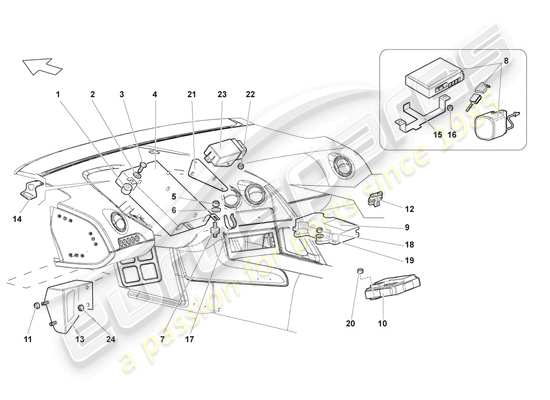 a part diagram from the Lamborghini Murcielago parts catalogue