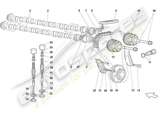 a part diagram from the Lamborghini LP640 Roadster (2008) parts catalogue