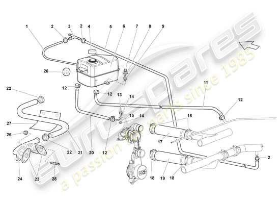 a part diagram from the Lamborghini LP640 Roadster (2008) parts catalogue