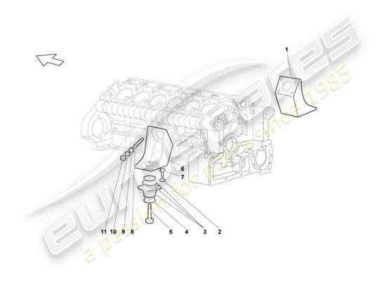 a part diagram from the Lamborghini LP640 Roadster (2008) parts catalogue