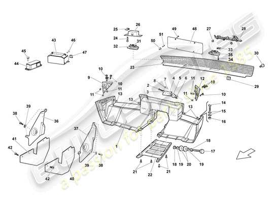 a part diagram from the Lamborghini LP640 Roadster (2008) parts catalogue