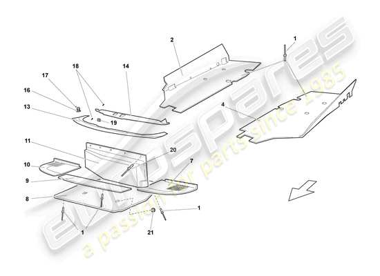 a part diagram from the Lamborghini LP640 Roadster (2008) parts catalogue