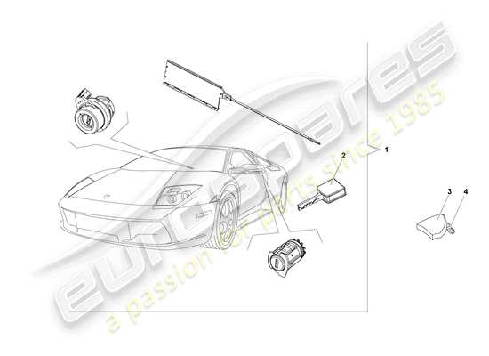 a part diagram from the Lamborghini LP640 Roadster (2008) parts catalogue