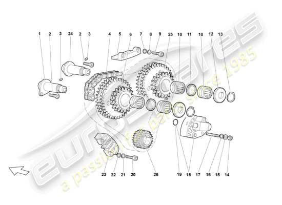 a part diagram from the Lamborghini LP640 Roadster (2009) parts catalogue