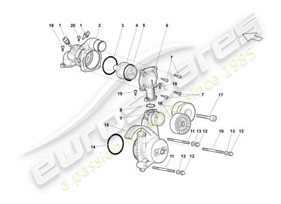 a part diagram from the Lamborghini LP640 Roadster (2009) parts catalogue