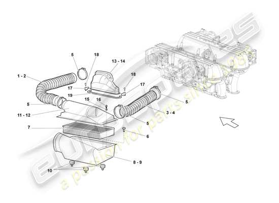 a part diagram from the Lamborghini LP640 Roadster (2009) parts catalogue