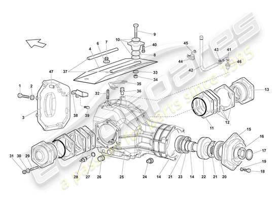 a part diagram from the Lamborghini LP640 Roadster (2009) parts catalogue