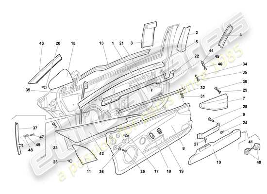 a part diagram from the Lamborghini LP640 Roadster (2009) parts catalogue