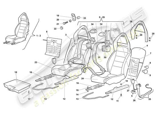 a part diagram from the Lamborghini LP640 Roadster (2009) parts catalogue