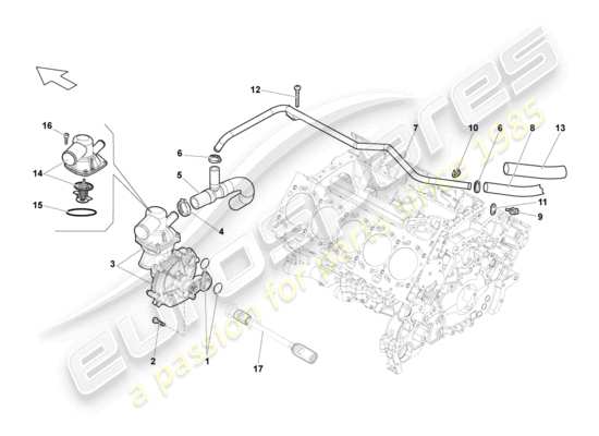 a part diagram from the Lamborghini Gallardo Coupe (2004) parts catalogue